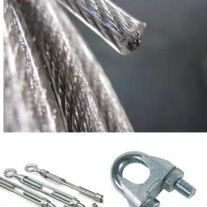 Bộ cáp thép neo trụ 6mm (có bọc nhựa)
